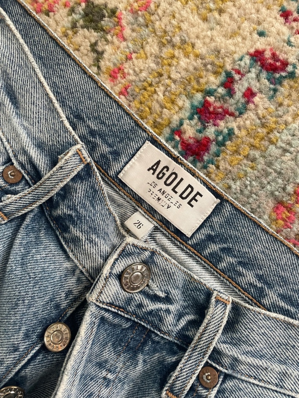 Agolde Riley High Rise Straight Jeans - Picture 3 of 6